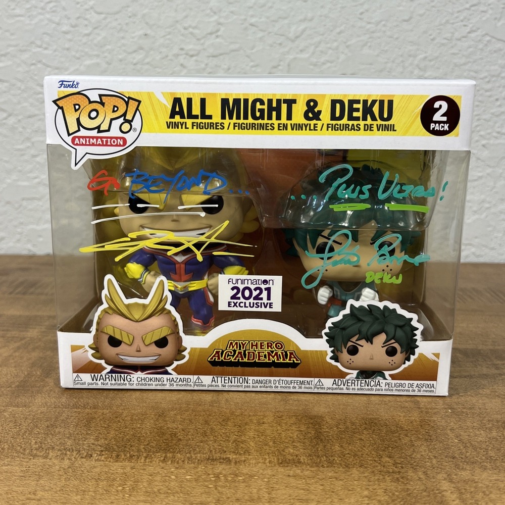Funko Pop! Vinyl: My Hero Academia All Might Deku 2-Pack Dual Autographed